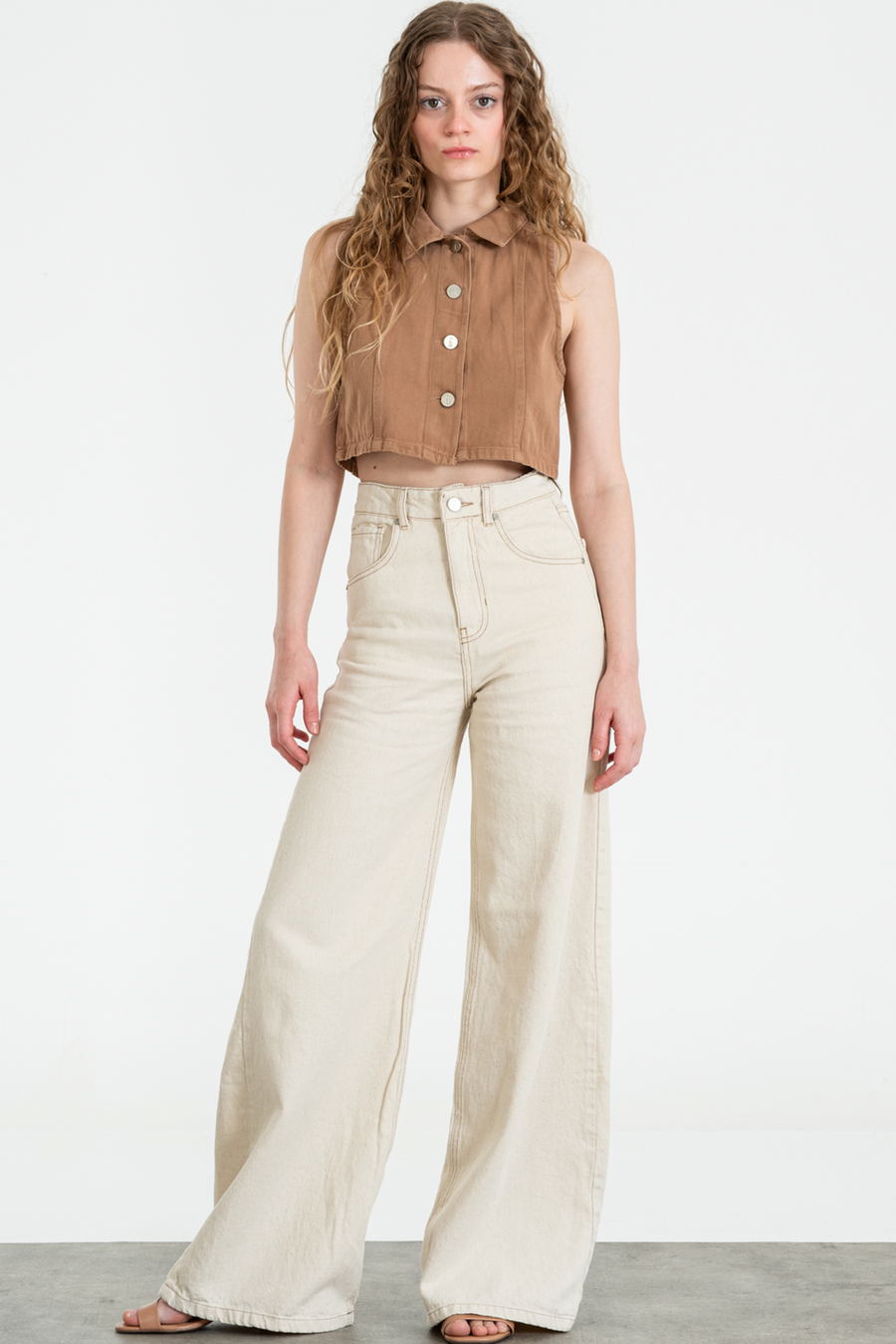 JEANS WIDE LEG COLOR LINO ISOSTASIA