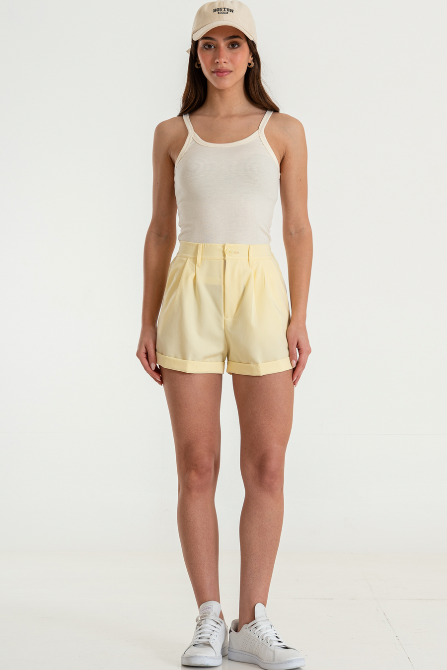 ISOS SHORT SASTRERO AMARILLO Y BLANCO CON GOMA