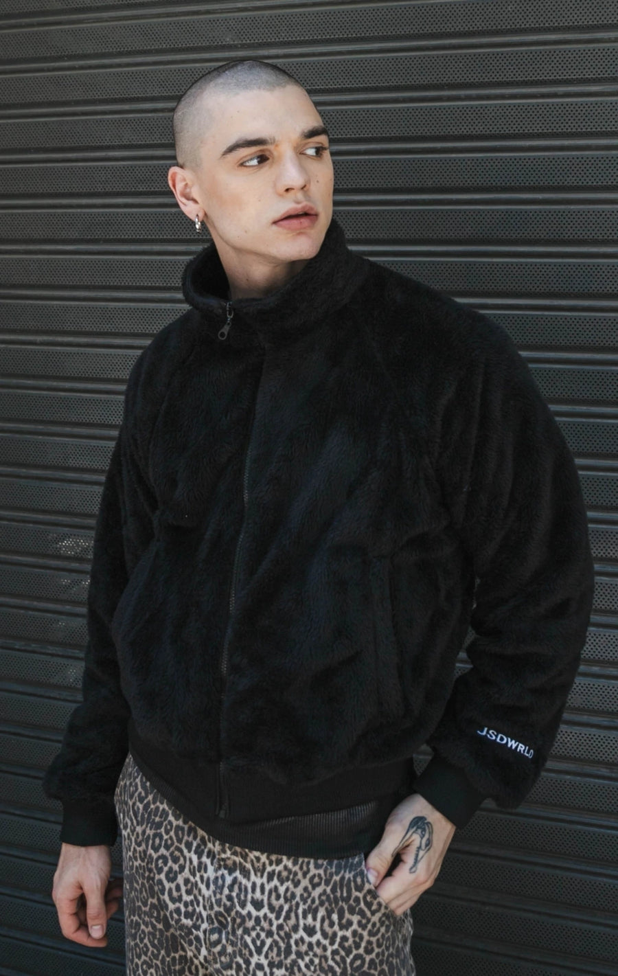 CAMPERA PELUCHE TEDDY NEGRO M