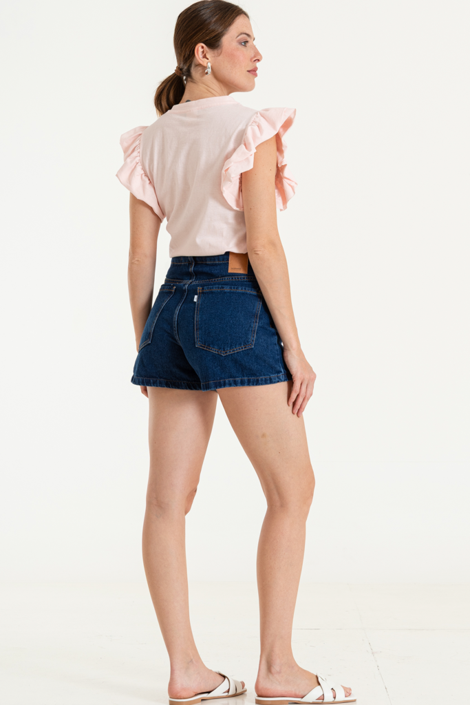 ISOS SHORT AZUL MARINO CON RUEDO