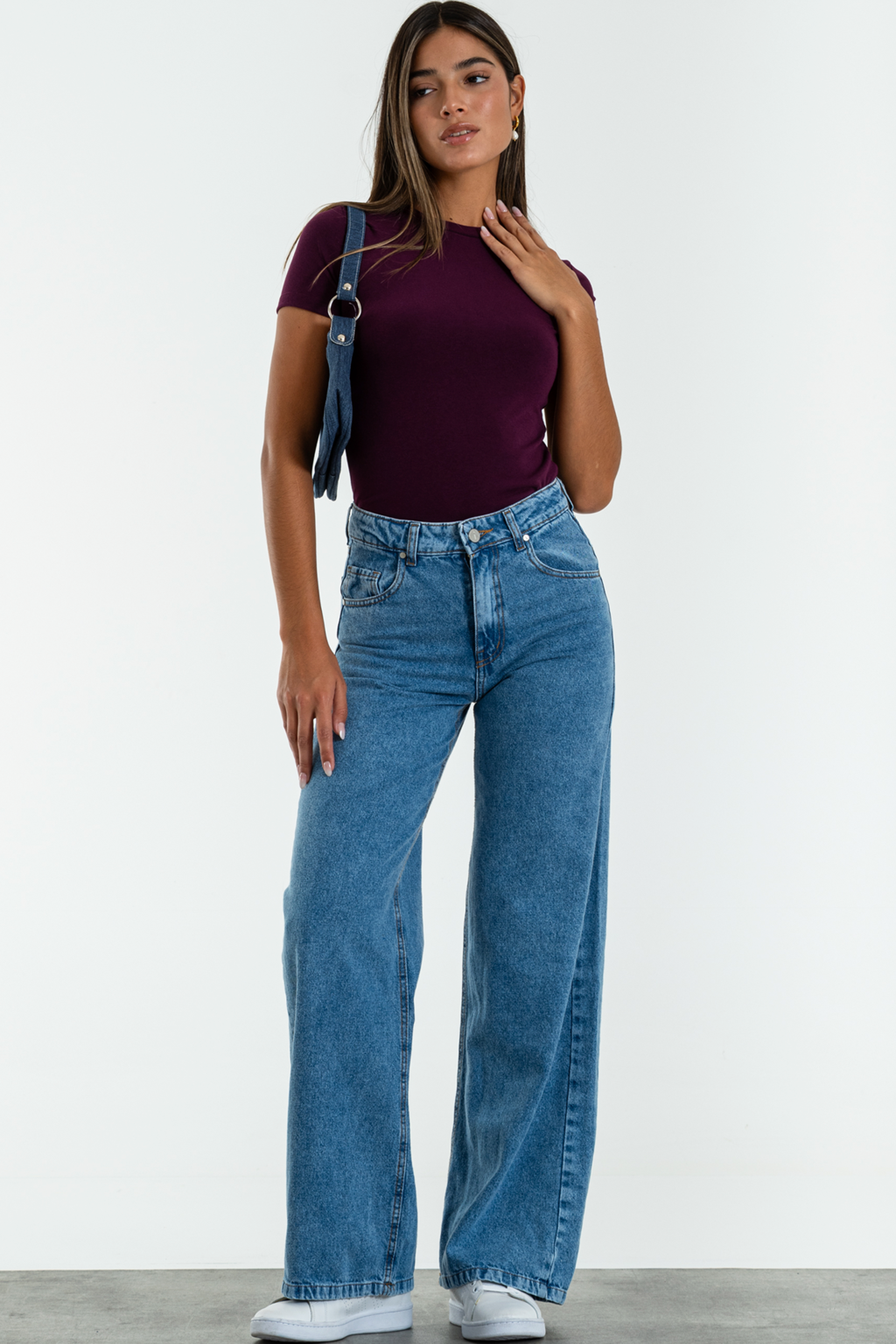 ISOS JEANS AZUL MEDIO CLASICO TIRO ALTO