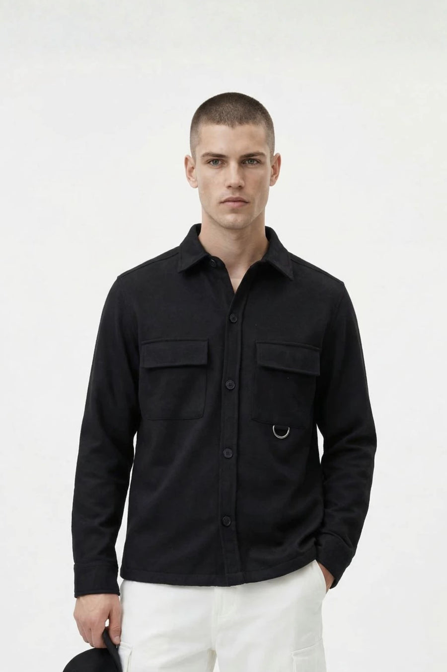 CAMISACO DE PAÑO LISO CHOCOLATE M