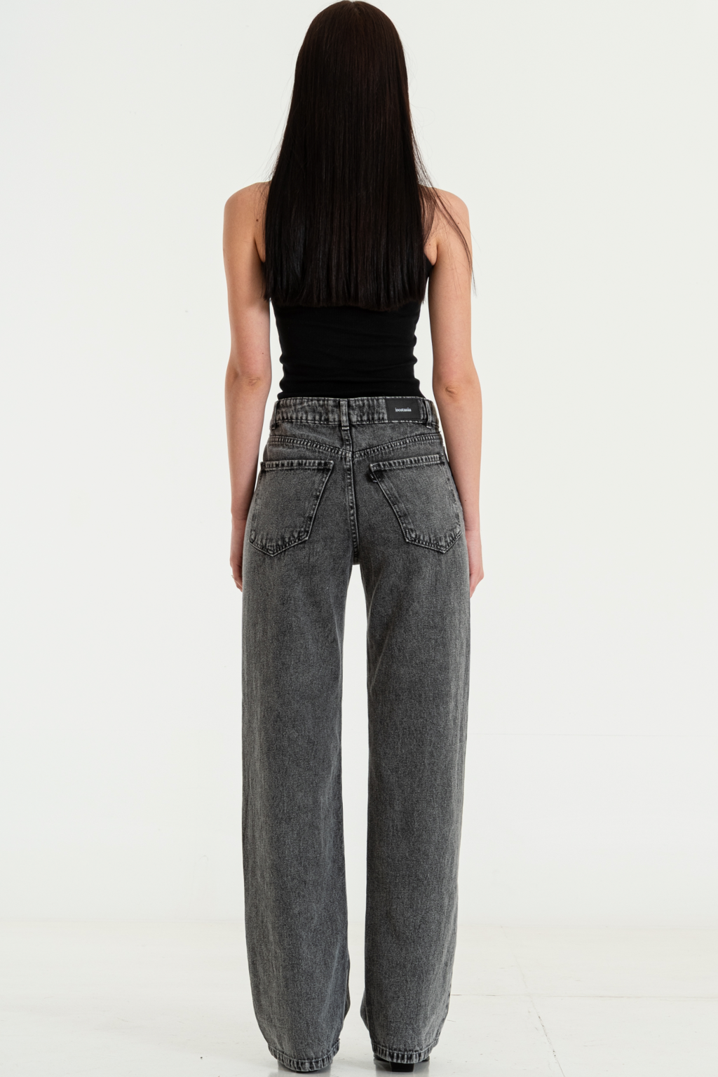 JEANS WIDE LEG NEGRUZCO RÍGIDO ISOSTASIA