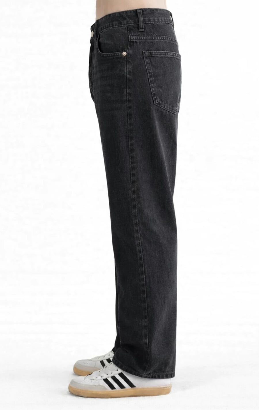 JEANS RECTO RÍGIDO NEGRO 42