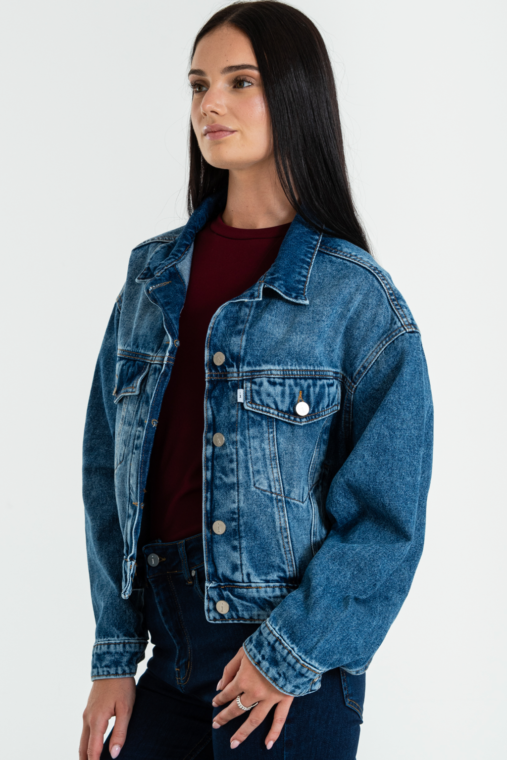 ISOS CAMP DE JEANS CORTE BOXY AZUL