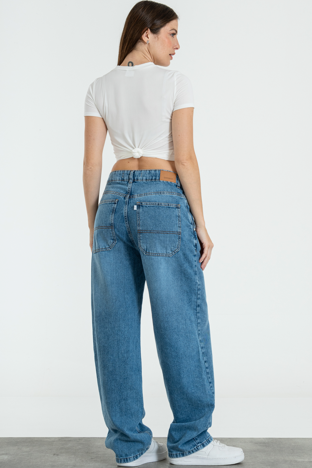 ISOSTASIA JEANS BAGGY TIRO BAJADO AZUL MEDIO