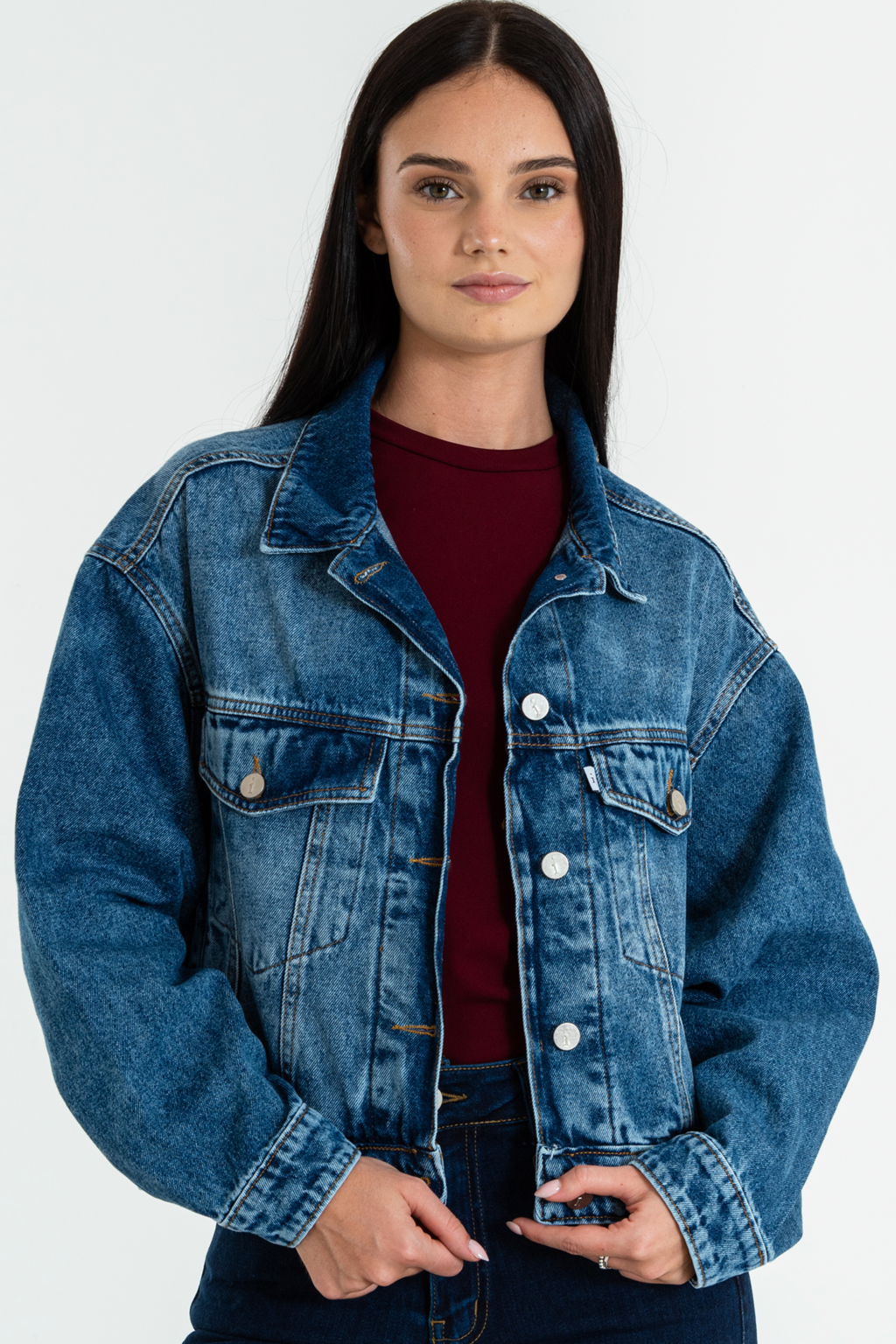 ISOS CAMP DE JEANS CORTE BOXY AZUL