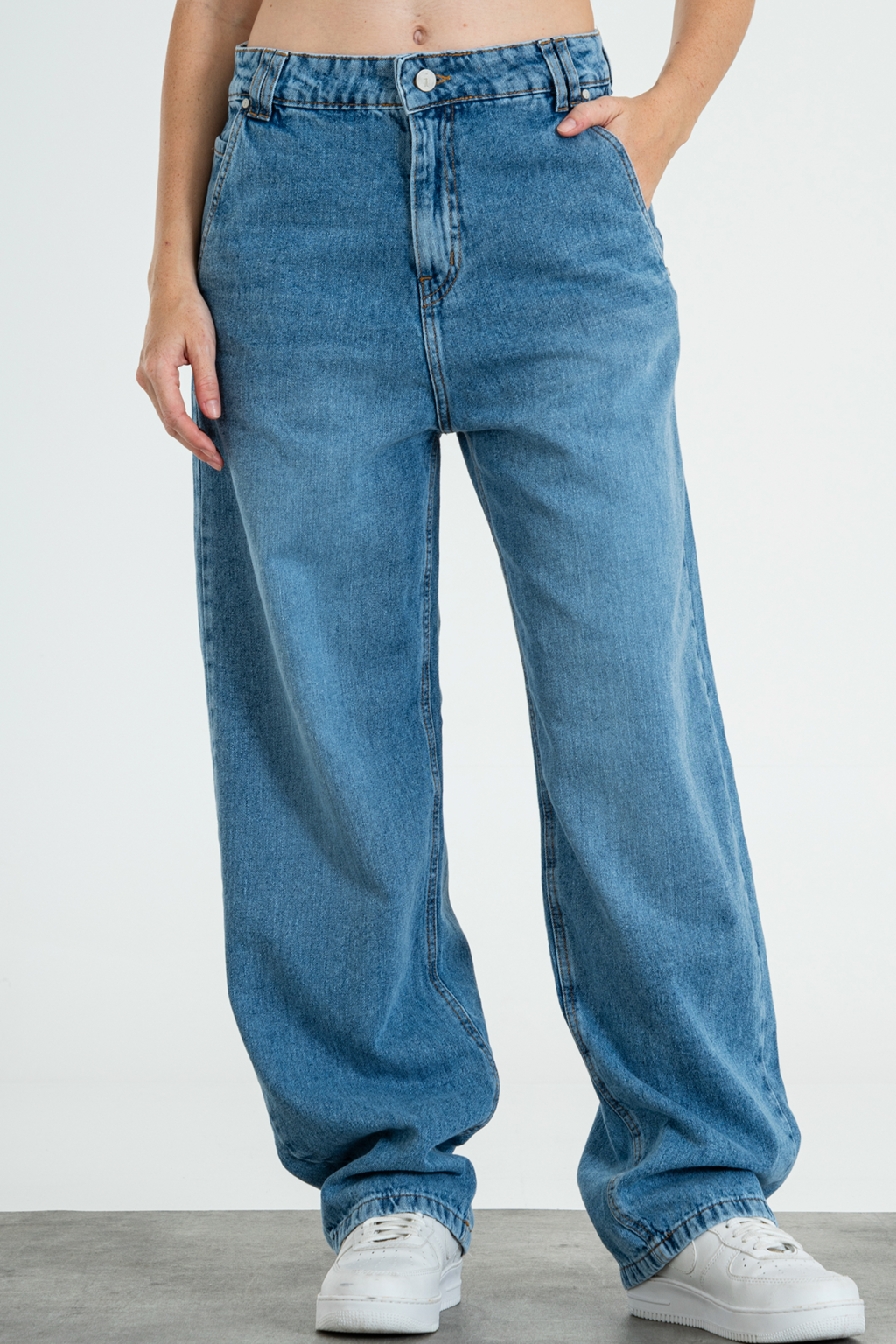 ISOSTASIA JEANS BAGGY TIRO BAJADO AZUL MEDIO