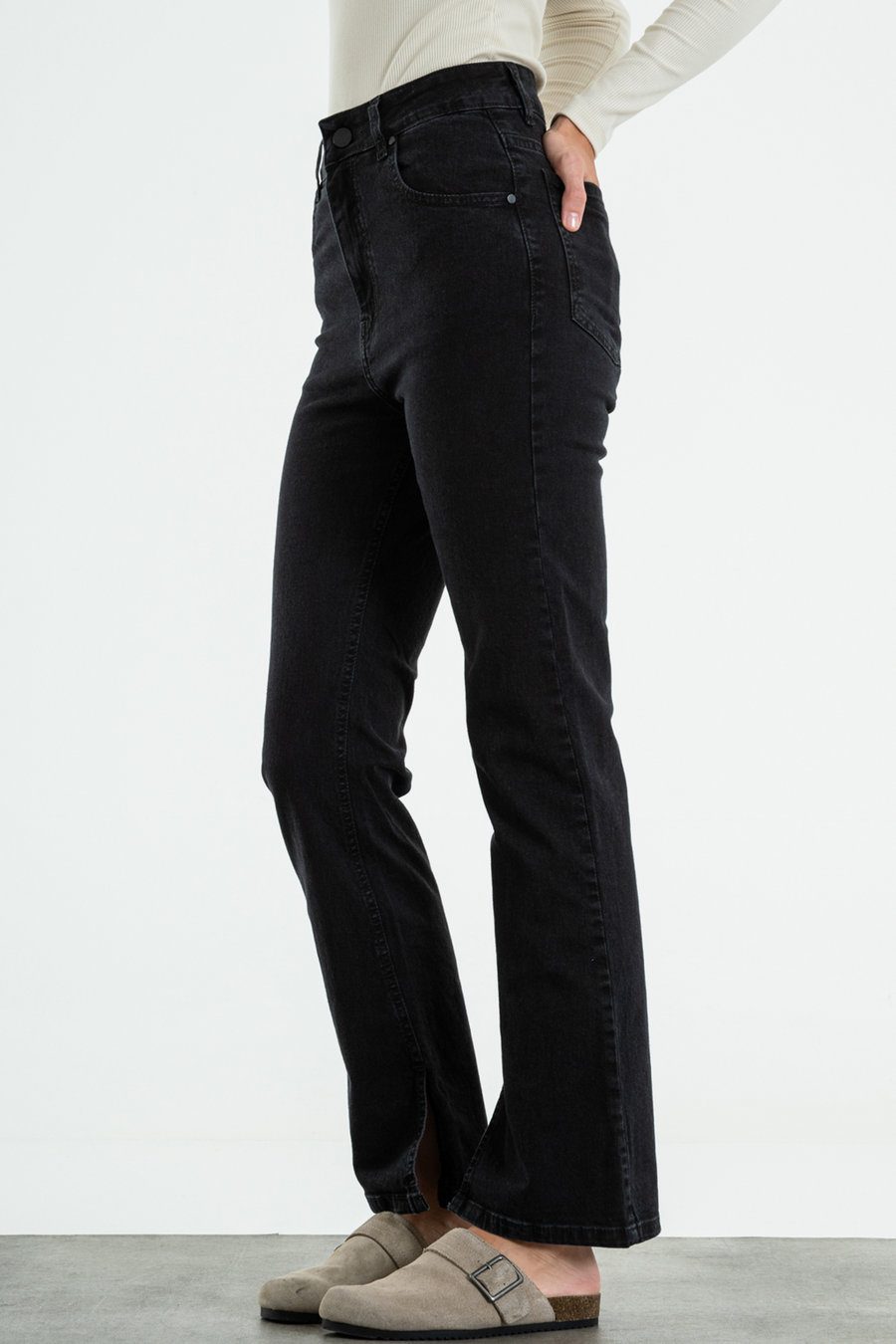 ISOS FLARE ELASTIZADO CROPPED TIRO ALTO NEGRO 36